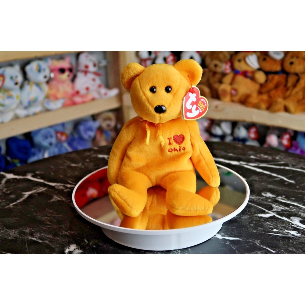 TY‎ Beanie Baby - Ohio the Bear (I Love Ohio - State Exclusive) | Tush Tag Wear